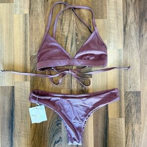 Kulani Kinis Plum Shimmer Bikini Set